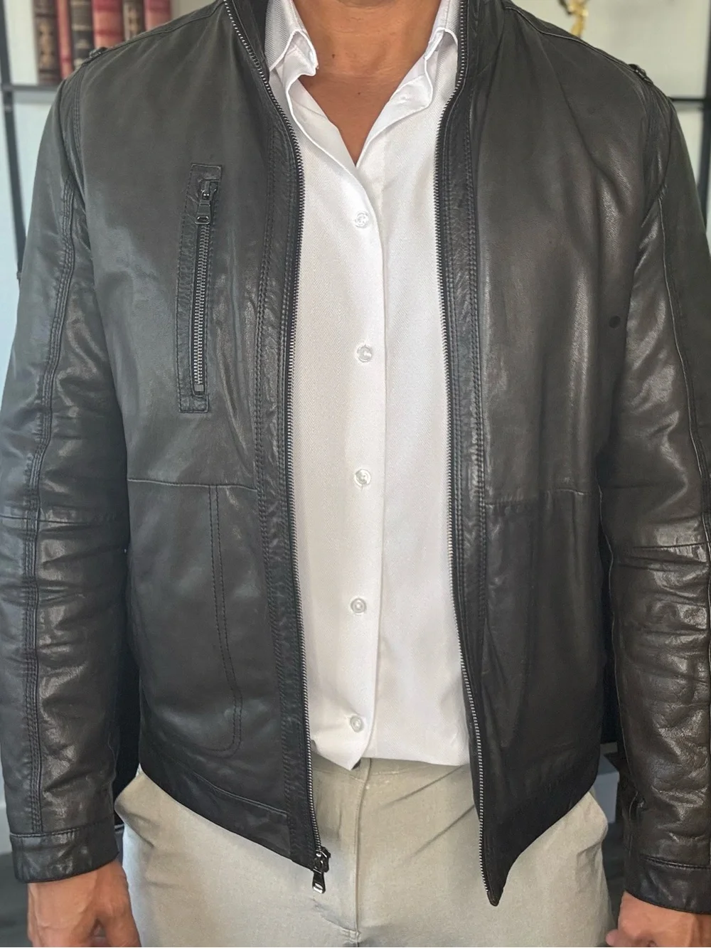 Hugo Boss Men's Lamb Leather Jacket